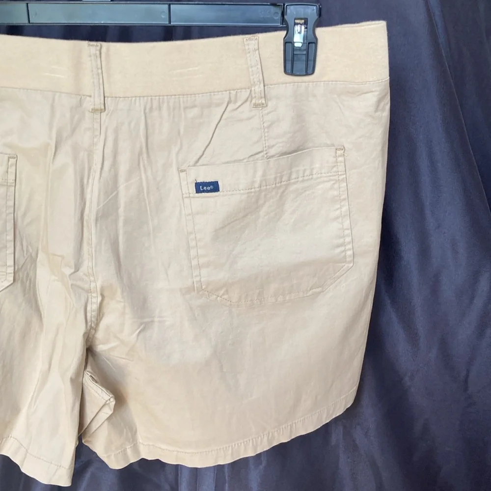 Lee tan short soft flex comfort waistband midrise cargo like pocket 24W - Picture 9 of 17